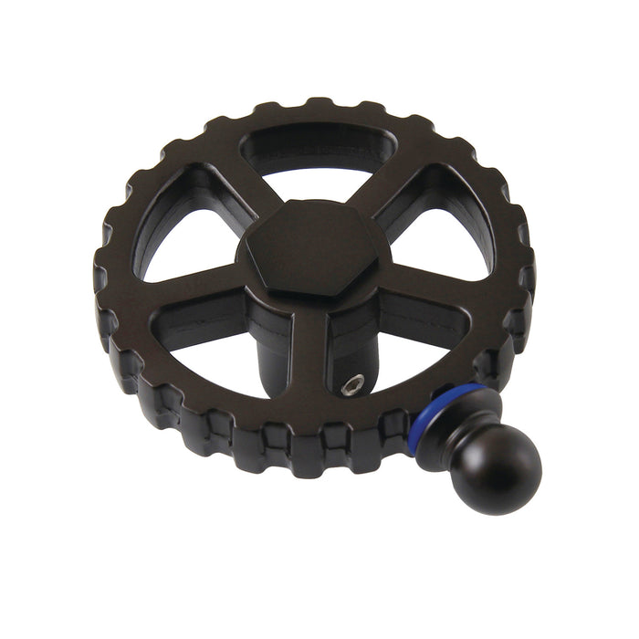 Kingston Fuller KSH2945CGC Brass Industrial Style Machine Gear Wheel Handle (Cold Side), Oil Rubbed Bronze