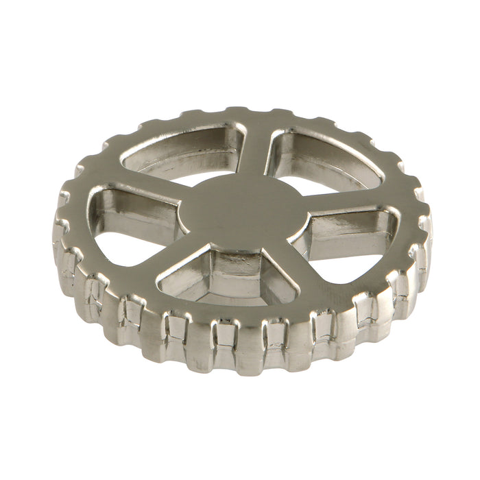 Kingston Fuller KSH2948CG Brass Industrial Style Machine Gear Wheel Handle, Brushed Nickel