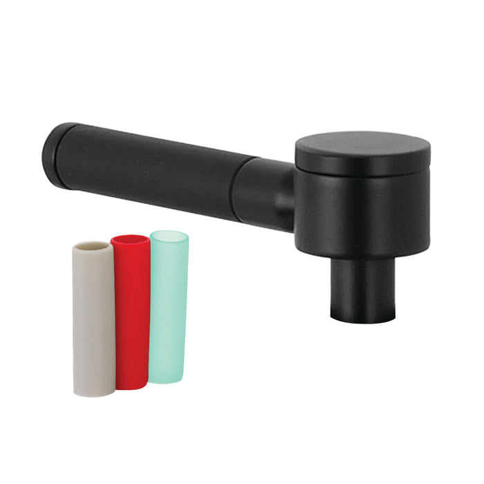 Kingston Kaiser KSH2950DKL Brass Lever Handle with Neoprene Sleeve, Matte Black