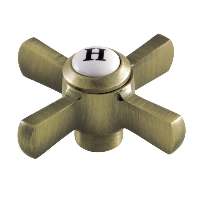Kingston Millennium KSH2953ZXH Brass Cross Handle (Hot Side), Antique Brass