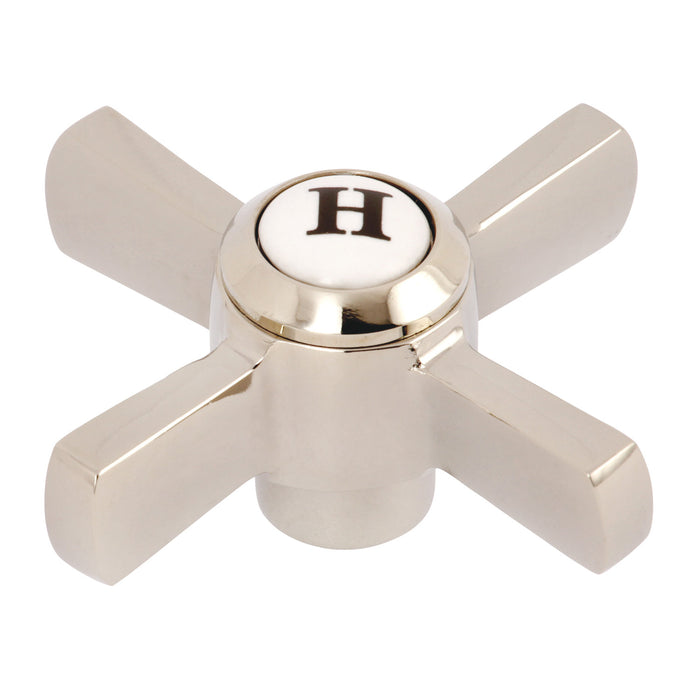 Kingston Millennium KSH2956ZXH Brass Cross Handle (Hot Side), Polished Nickel