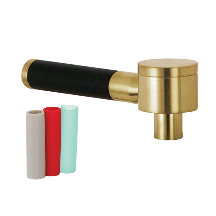 Kingston Kaiser KSH2957DKL Brass Lever Handle with Neoprene Sleeve, Brushed Brass