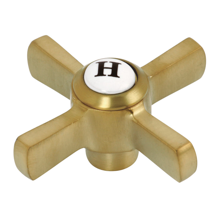 Kingston Millennium KSH2957ZXH Brass Cross Handle (Hot Side), Brushed Brass