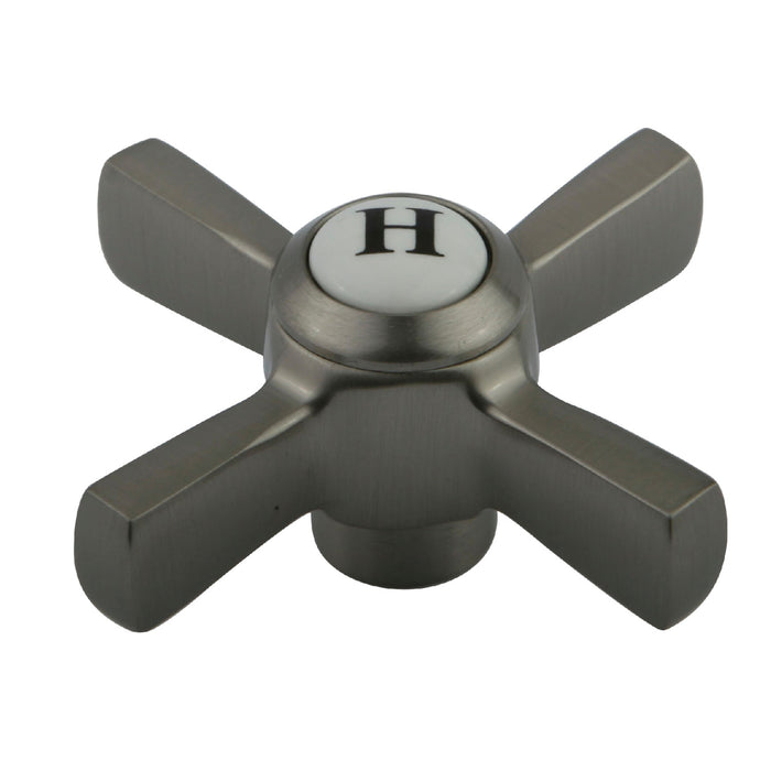 Kingston KSH2958ZXH Brass Cross Handle (Hot Side), Brushed Nickel