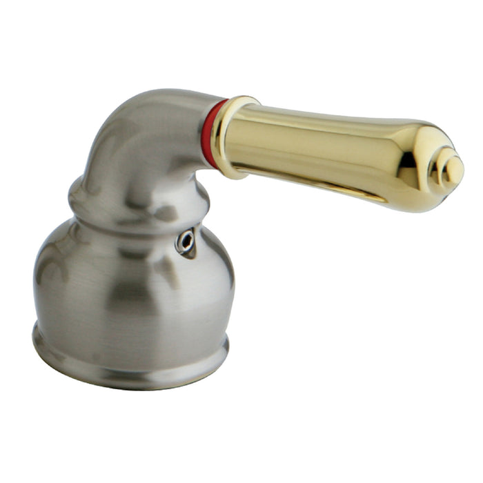 Kingston KSH2959H Brass Lever Handle (Hot Side), Brushed Nickel/Polished Brass