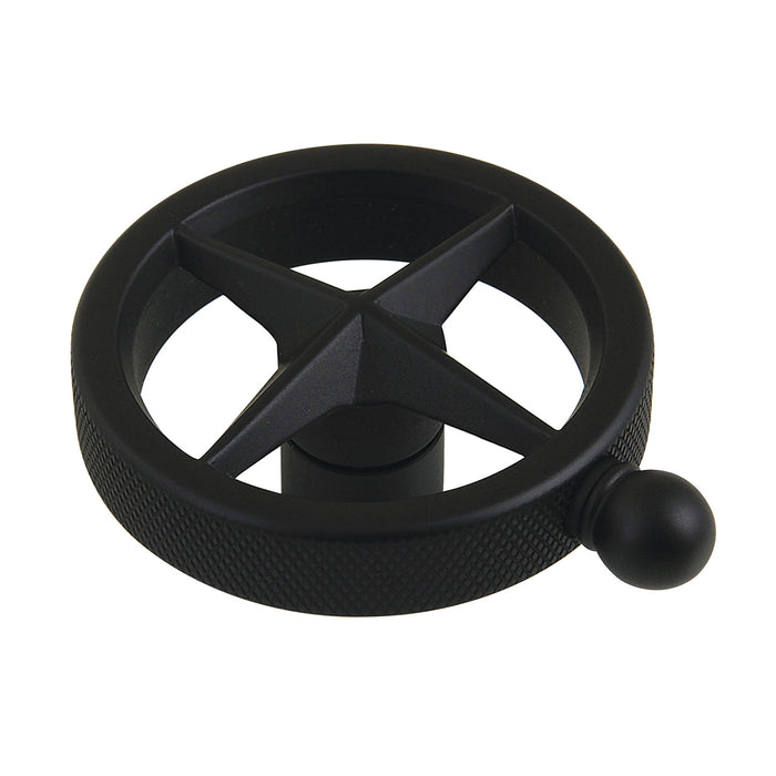 Levante KSH2960RNK Brass Knurled Wheel Handle, Matte Black