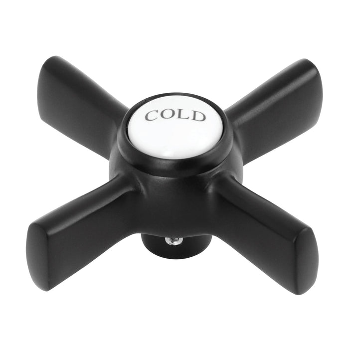 Kingston KSH2960ZXC Brass Cross Handle (Cold Side), Matte Black