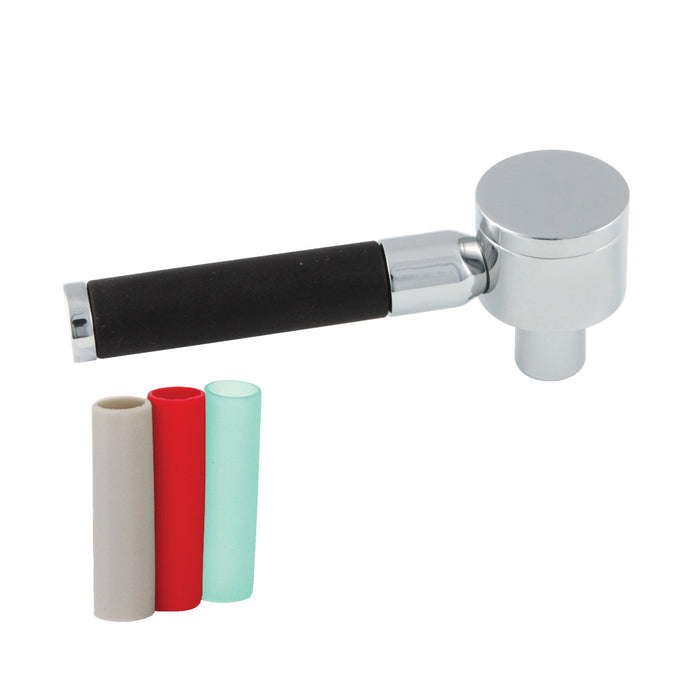 Kingston Kaiser KSH2961DKL Brass Lever Handle with Neoprene Sleeve, Polished Chrome