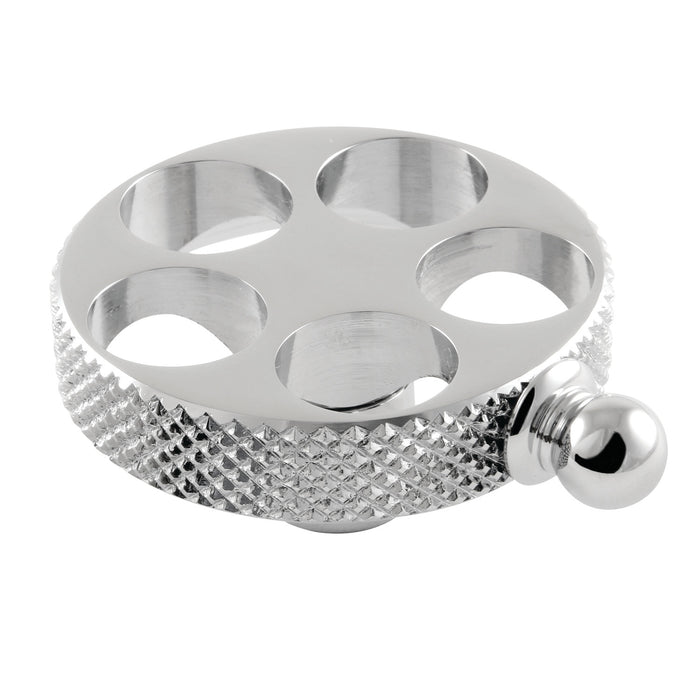 Kingston Webb KSH2961RKX Brass Knurled Wheel Handle, Polished Chrome