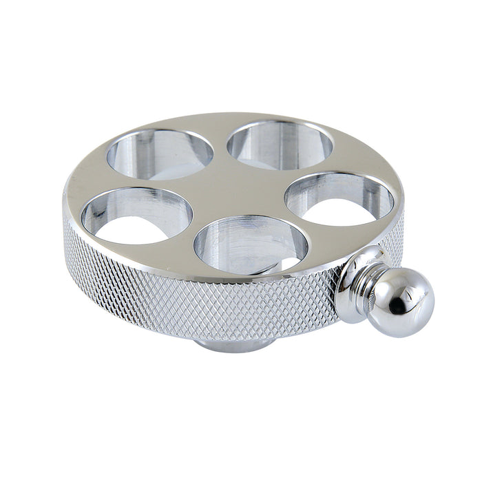 Kingston Wendell KSH2961RKZ Brass Knurled Wheel Handle, Polished Chrome