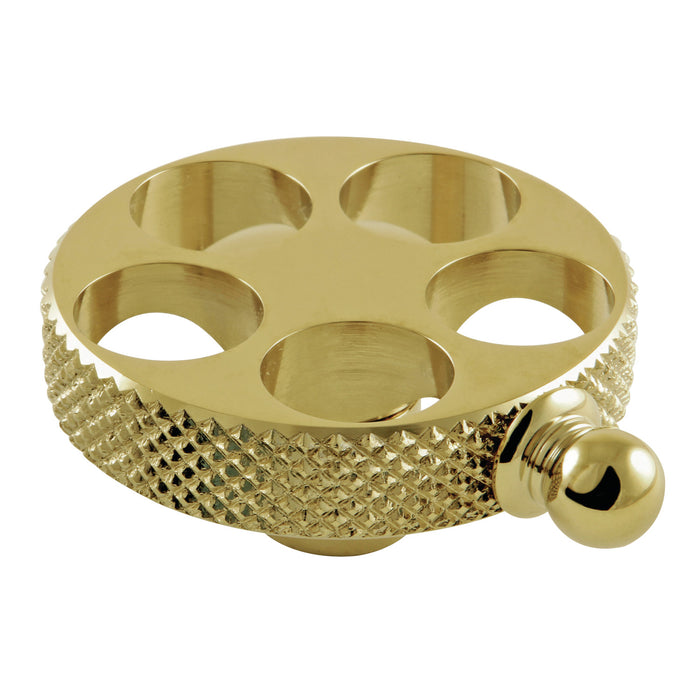 Kingston Webb KSH2962RKX Brass Knurled Wheel Handle, Polished Brass