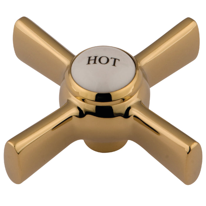 Kingston KSH2962ZXH Brass Cross Handle (Hot Side), Polished Brass
