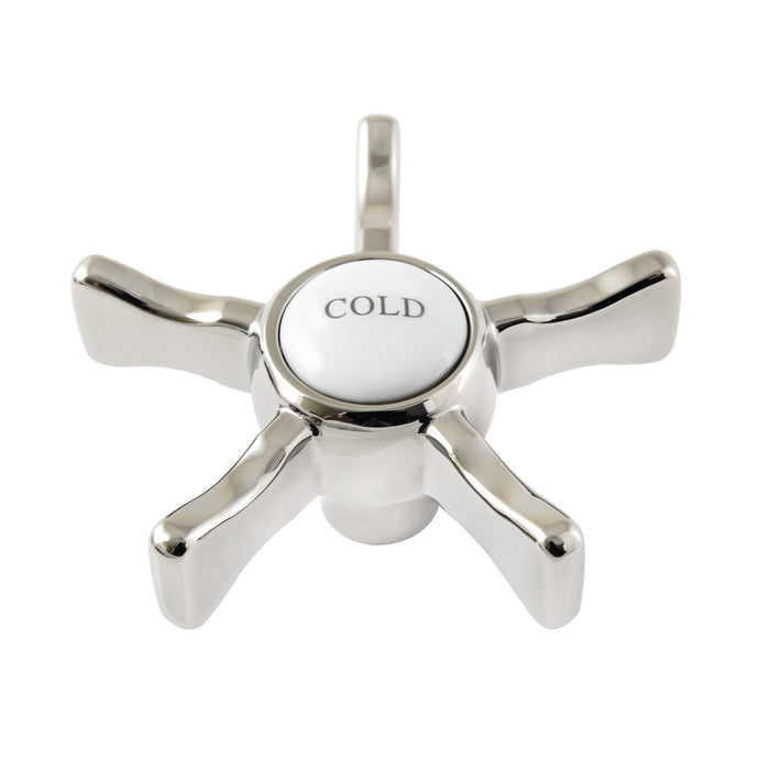 Kingston Hamilton KSH2966NXC Brass Cross Handle (Cold Side), Polished Nickel