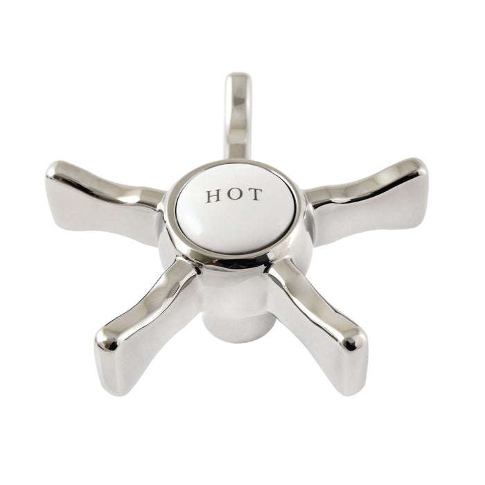 Kingston Hamilton KSH2966NXH Brass Cross Handle (Hot Side), Polished Nickel