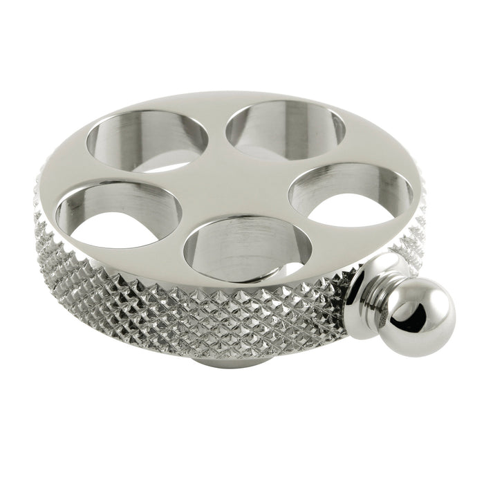 Kingston Webb KSH2966RKX Brass Knurled Wheel Handle, Polished Nickel