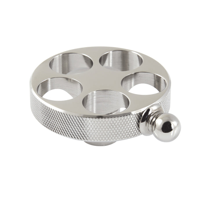 Kingston Wendell KSH2966RKZ Brass Knurled Wheel Handle, Polished Nickel