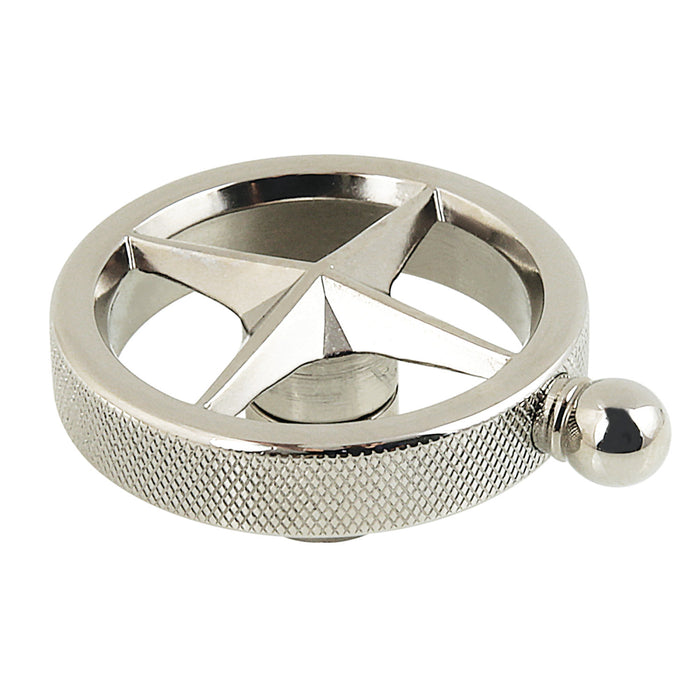 Kingston Levante KSH2966RNK Brass Knurled Wheel Handle, Polished Nickel