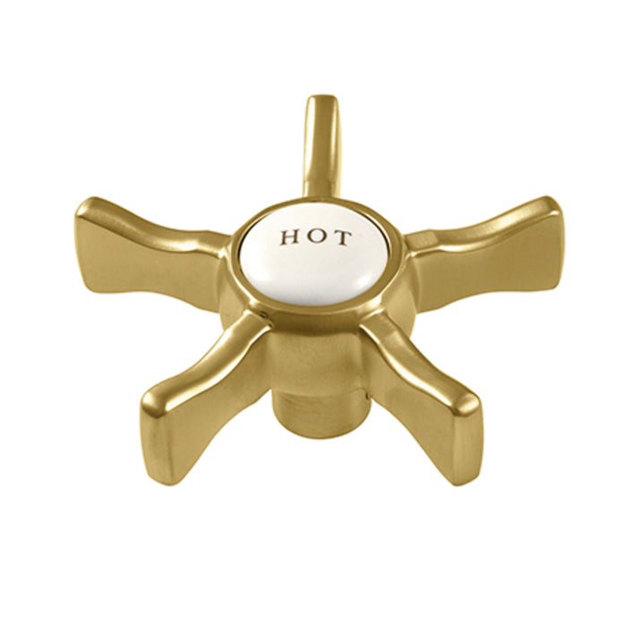 Kingston Hamilton KSH2967NXH Brass Cross Handle (Hot Side), Brushed Brass
