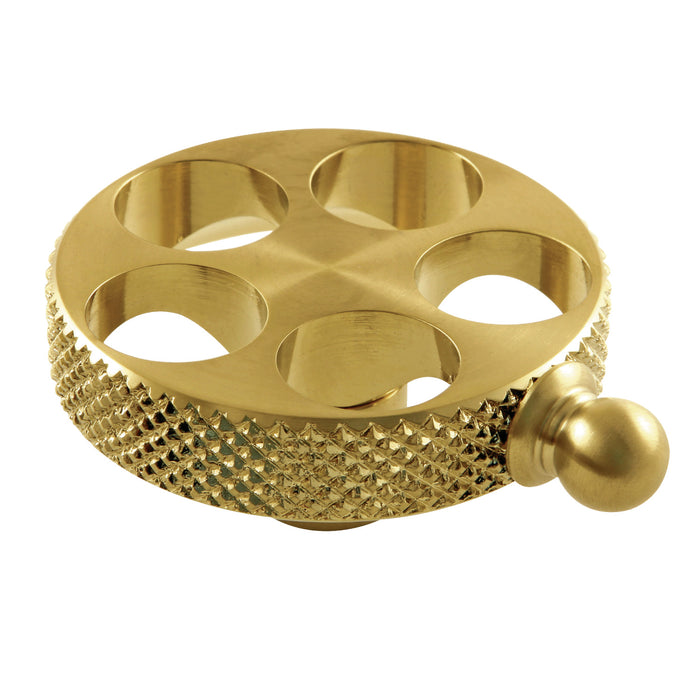 Kingston Webb KSH2967RKX Brass Knurled Wheel Handle, Brushed Brass