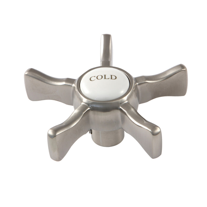 Kingston Hamilton KSH2968NXC Brass Cross Handle (Cold Side), Brushed Nickel