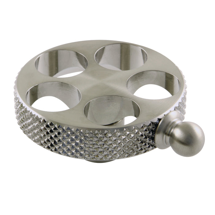 Kingston Webb KSH2968RKX Brass Knurled Wheel Handle, Brushed Nickel