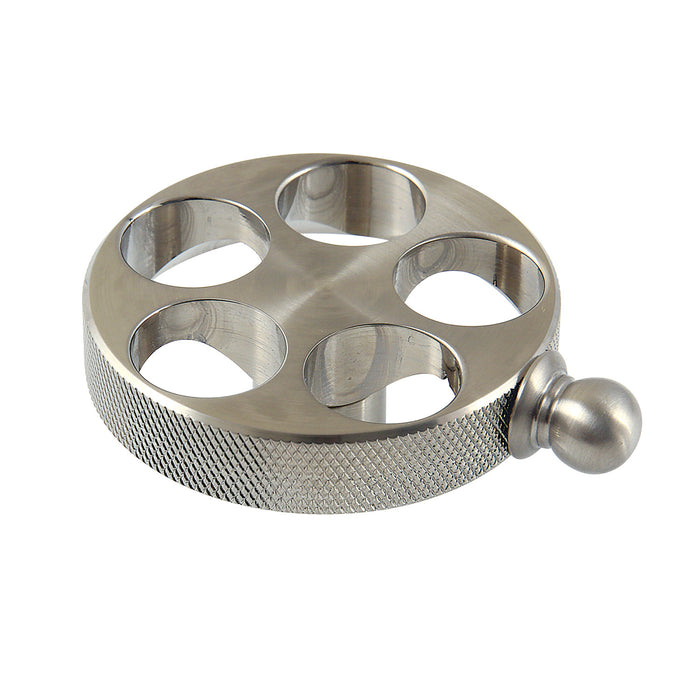 Kingston Wendell KSH2968RKZ Brass Knurled Wheel Handle, Brushed Nickel