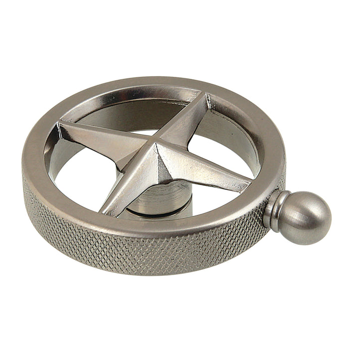 Kingston Levante KSH2968RNK Brass Knurled Wheel Handle, Brushed Nickel