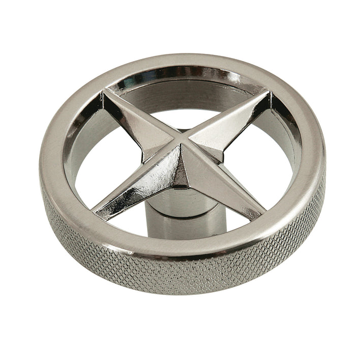 Kingston Ostro KSH2968RNX Brass Knurled Wheel Handle, Brushed Nickel