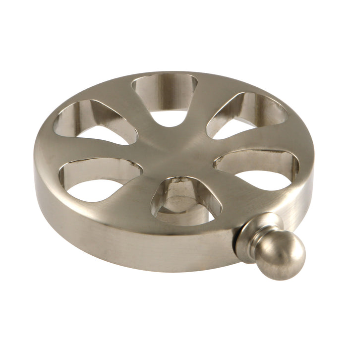Kingston Belknap KSH2968RX Brass Wheel Handle, Brushed Nickel