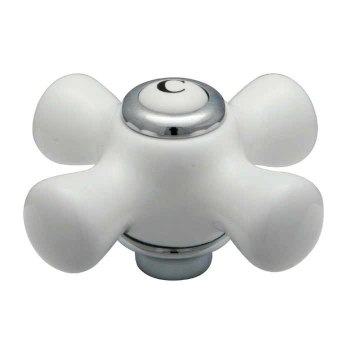Kingston KSH3221PXC Porcelain Cross Handle (Cold Side), Polished Chrome