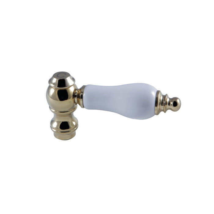 Kingston KSH3222PLC Porcelain Lever Handle (Cold Side), Polished Brass