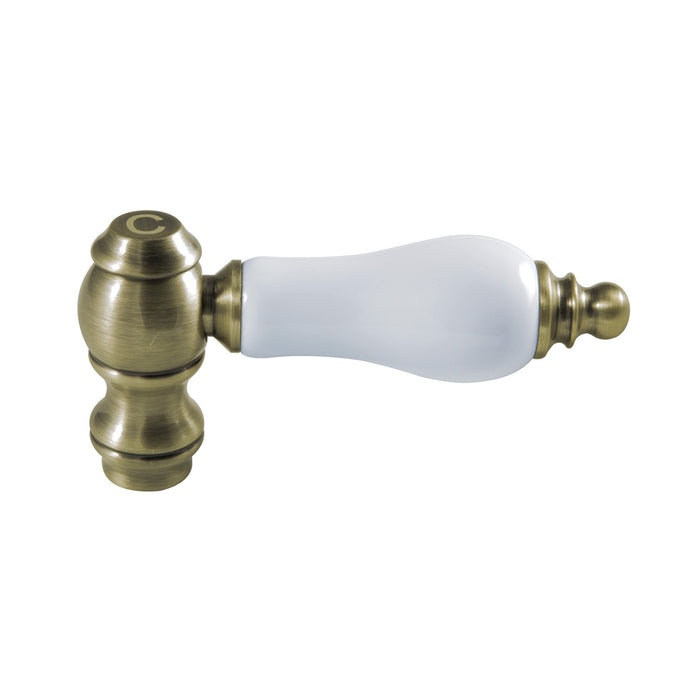 Kingston KSH3223PLC Porcelain Lever Handle (Cold Side), Antique Brass