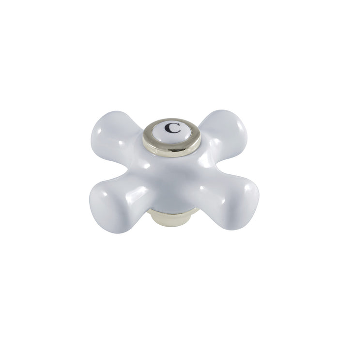 Kingston KSH3226PXC Porcelain Cross Handle (Cold Side), Polished Nickel