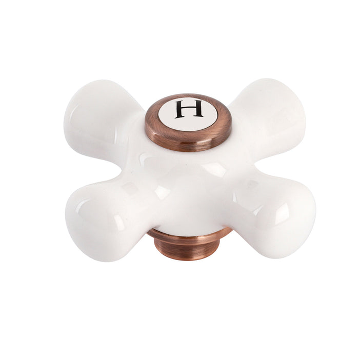 Kingston KSH322PXACH Porcelain Cross Handle (Hot Side), Antique Copper