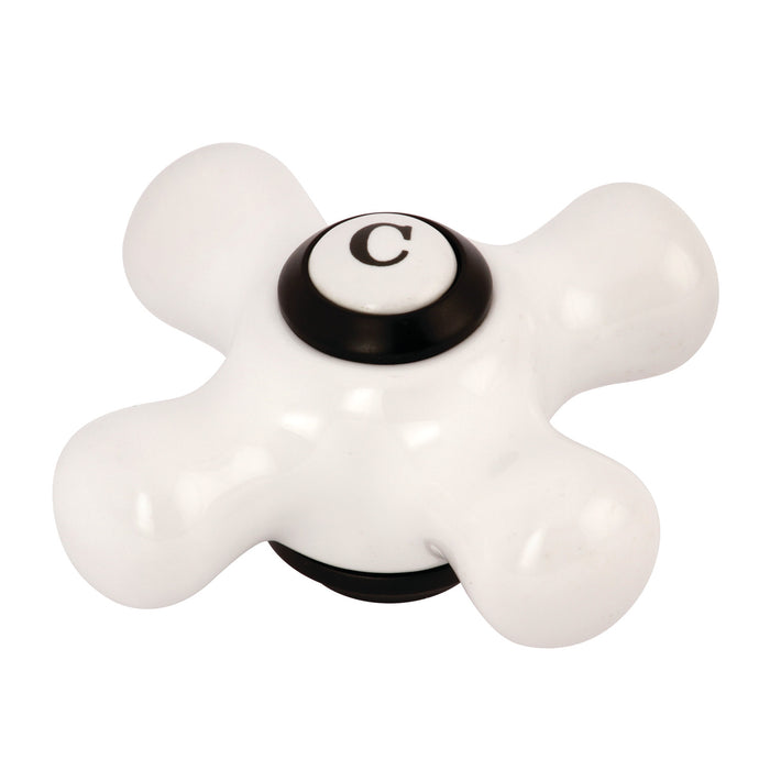 Kingston KSH3600PXC Porcelain Cross Handle (Cold Side), Matte Black