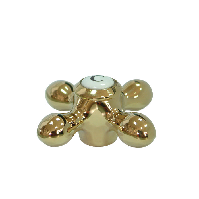 Kingston KSH3602AXC Brass Cross Handle (Cold Side), Polished Brass