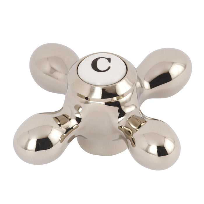 Kingston KSH3606AXC Brass Cross Handle (Cold Side), Polished Nickel