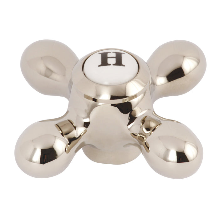 Kingston KSH3606AXH Brass Cross Handle (Hot Side), Polished Nickel