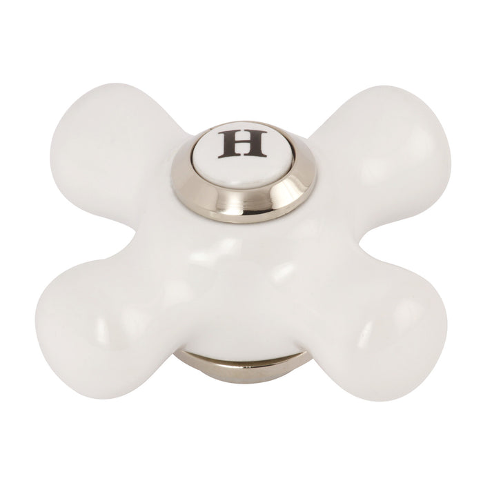 Kingston KSH3606PXH Porcelain Cross Handle (Hot Side), Polished Nickel