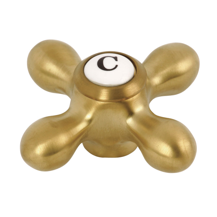 Kingston KSH3607AXC Brass Cross Handle (Cold Side), Brushed Brass