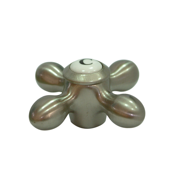 Kingston KSH3608AXC Brass Cross Handle (Cold Side), Brushed Nickel