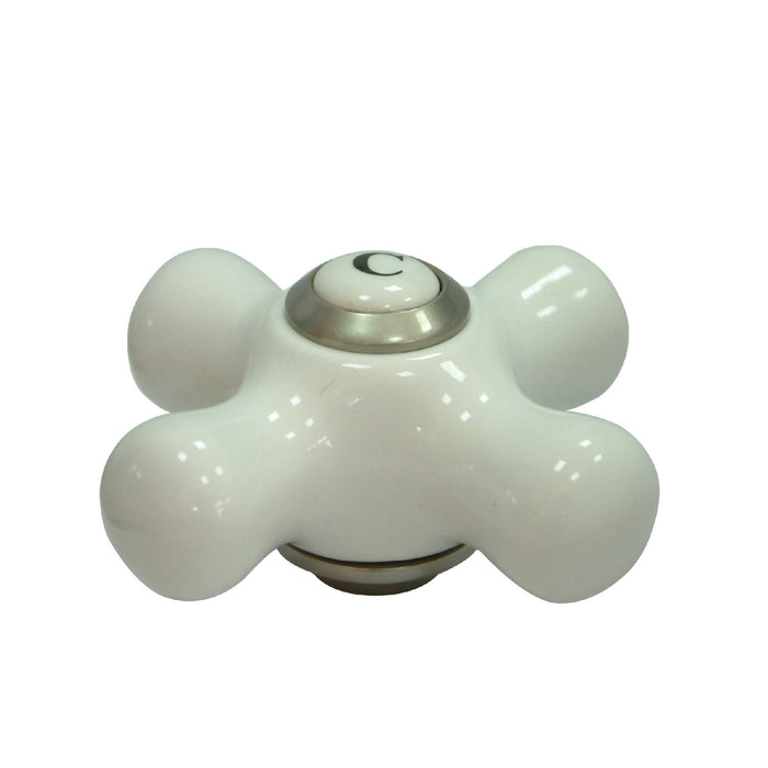 Kingston KSH3608PXC Porcelain Cross Handle (Cold Side), Brushed Nickel