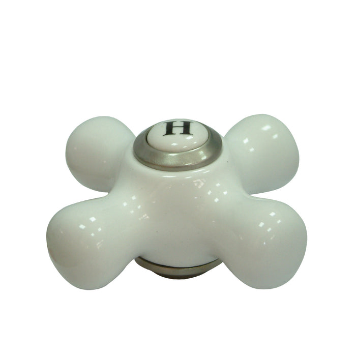 Kingston KSH3608PXH Porcelain Cross Handle (Hot Side), Brushed Nickel