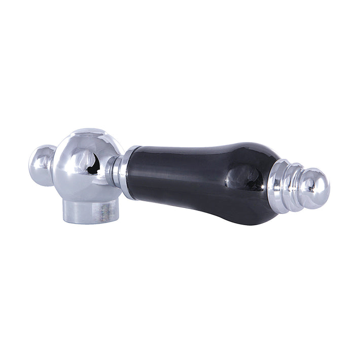 Kingston Duchess KSH3951PKL Black Porcelain Lever Handle, Polished Chrome