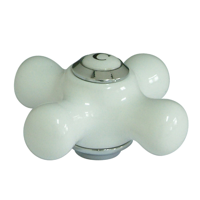 Kingston KSH3951PXC Porcelain Cross Handle (Cold Side), Polished Chrome