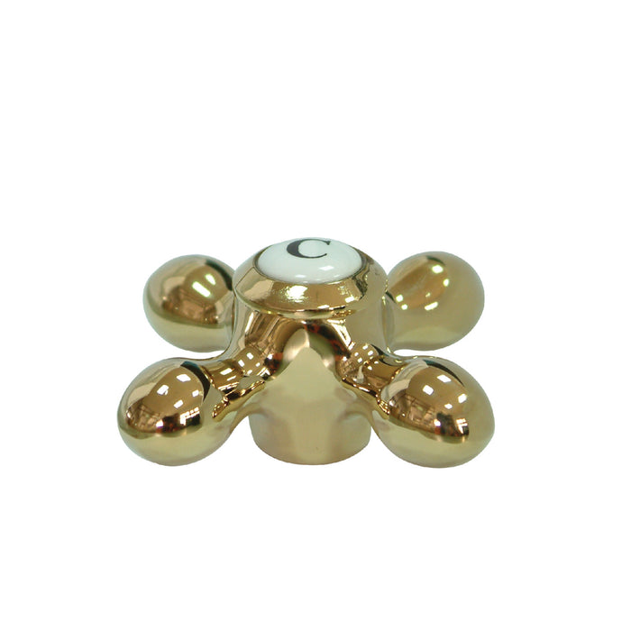 Kingston KSH3952AXC Brass Cross Handle (Cold Side), Polished Brass