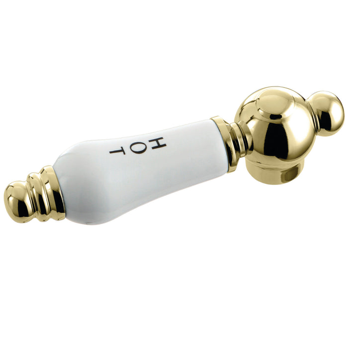 Kingston KSH3952PLH Porcelain Lever Handle (Hot Side), Polished Brass