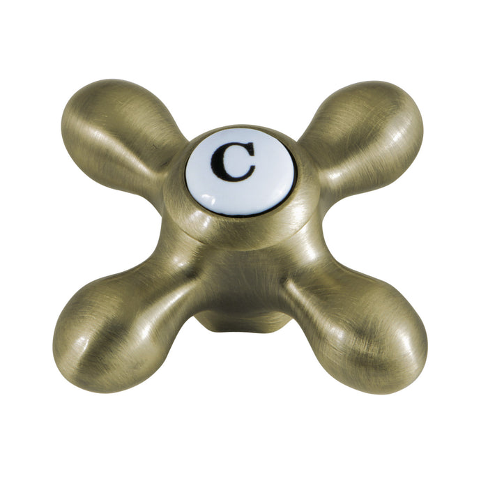 Kingston KSH3953AXC Brass Cross Handle (Cold Side), Antique Brass