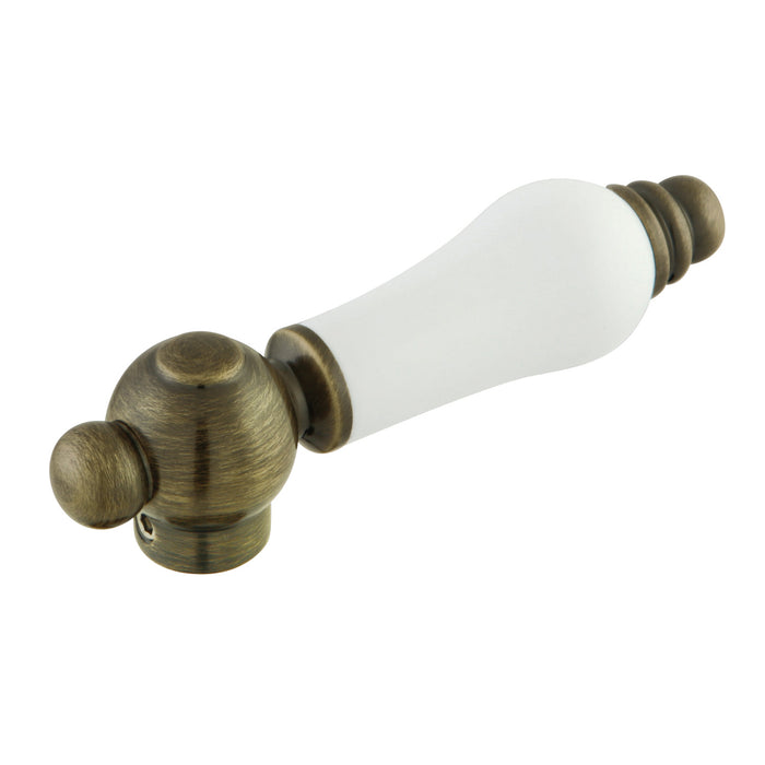 Kingston KSH3953PL Porcelain Lever Handle, Antique Brass