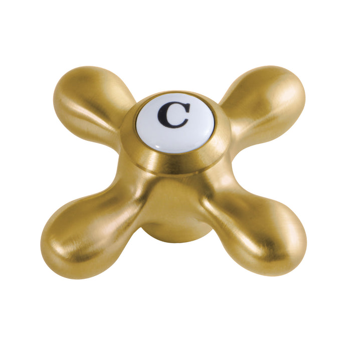 Kingston KSH3957AXC Brass Cross Handle (Cold Side), Brushed Brass